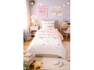 Parure de lit be happy - 140x200 blanc
