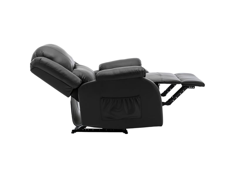  Fauteuil relax manuel en simili cuir pu, avec repose-pied intégré et poche latérale, pour salon et chambre  - Conforama A