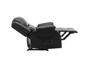 Fauteuil relax manuel <strong>DUBOISDESIGN</strong> Assise Cuir / Caisse PU noir