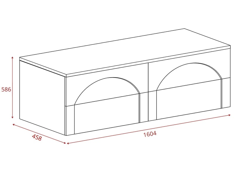  Meuble sous-vasque suspendu aura 160 cm avec plan blanc cachemire mat g  - Conforama C