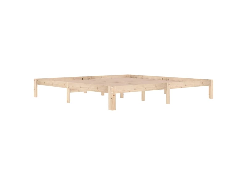  Lit double- lit adulte -  cadre de lit sans matelas bois massif de pin 200x200 cm  - Conforama B