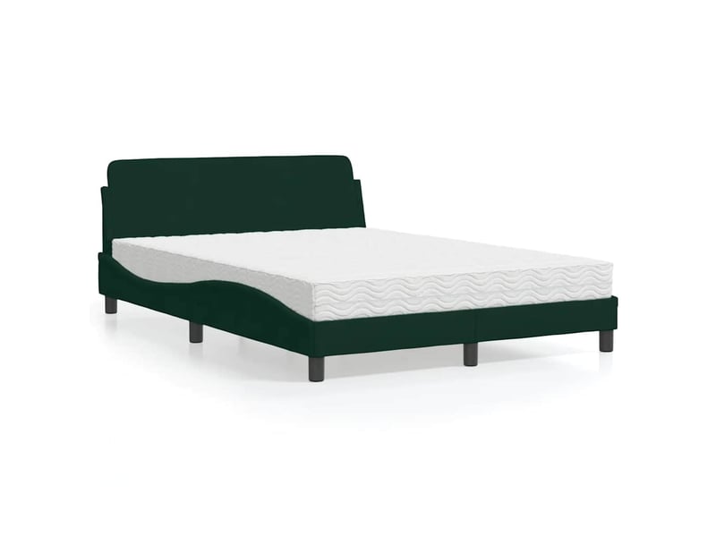  Lit avec matelas dover vert foncé 120x200 cm velours  - Conforama B