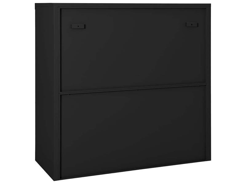  Armoire de rangement, armoire à portes coulissantes anthracite 90x40x90 cm acier  - Conforama D