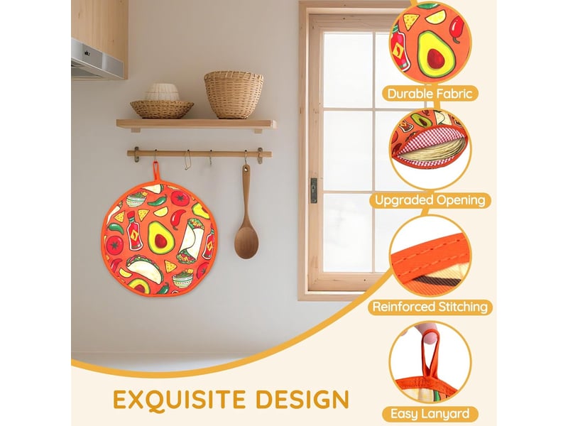  Sac isotherme pour tortillas de 30 cm - sac isolant - maintient les aliments au chaud pendant 90 minutes  - Conforama E