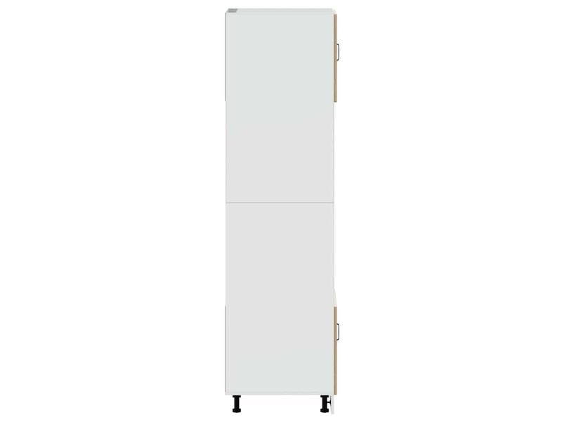  Lot de 2 armoires de four classiques avec pieds réglables 60 x 57 x 207 cm en bois d'ingénierie chêne sonoma 02_0055699  - Conforama D