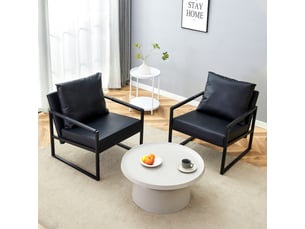 Fauteuil fixe MEULVA Simili noir vendu A l'unité
