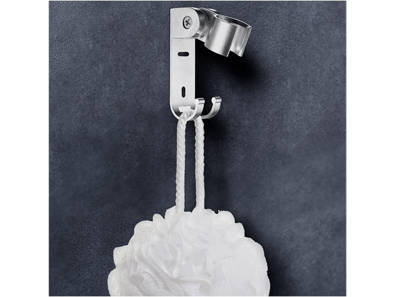 Réglable shower head holders,support mural pour pommeau de douche,avec crochets de suspension,perçage,imperméable - Conforama D
