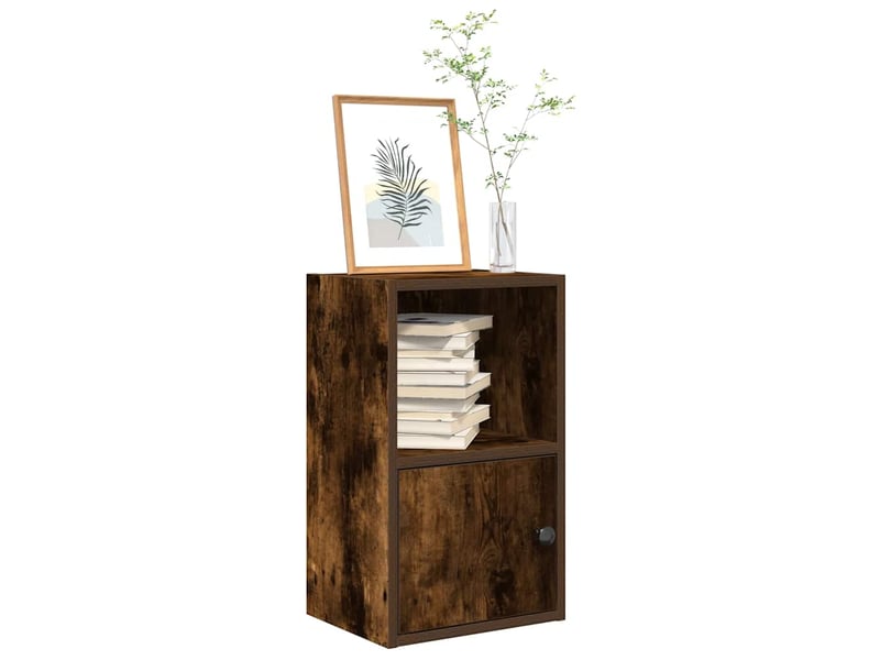  Bibliothèque, étagère de rangement chêne fumé 31x24x52 cm bois d'ingénierie  - Conforama B