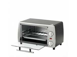 Mini-four de table 10 l avec thermostat réglable et minuterie, argenté