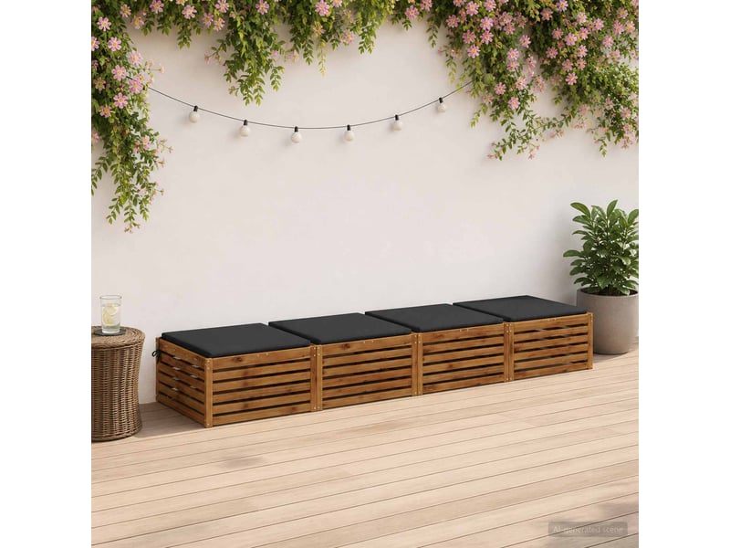  Lot de 4 coussins de siège, coussins d'assise soest 100 % polyester cf60271  - Conforama B