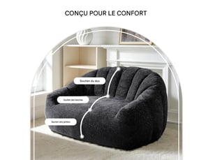 Pouf / repose pied PANGIVO T3800P525801 noir
