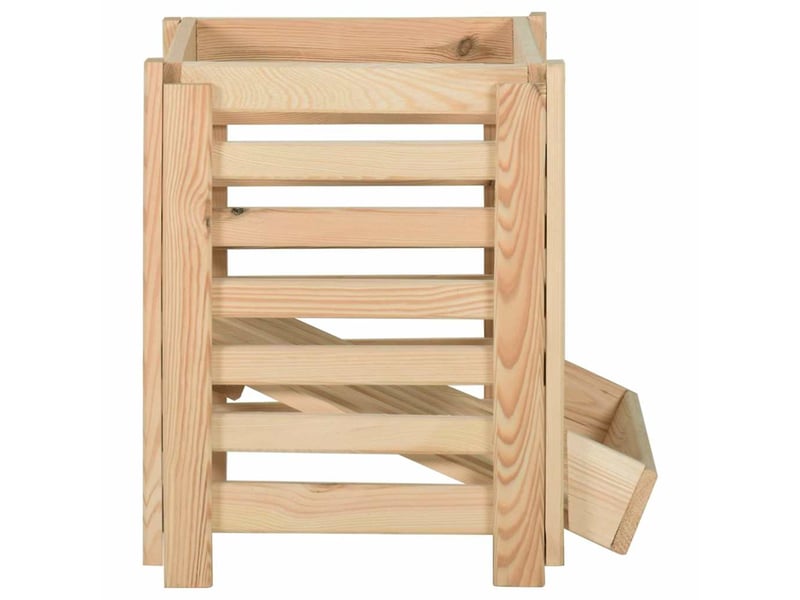  Boîte à pommes de terre 60x40x50 cm bois de pin solide  - Conforama D