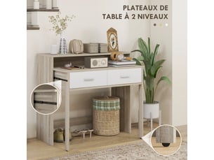 Console 2 tiroir(s) coloris <strong></strong> <strong></strong>