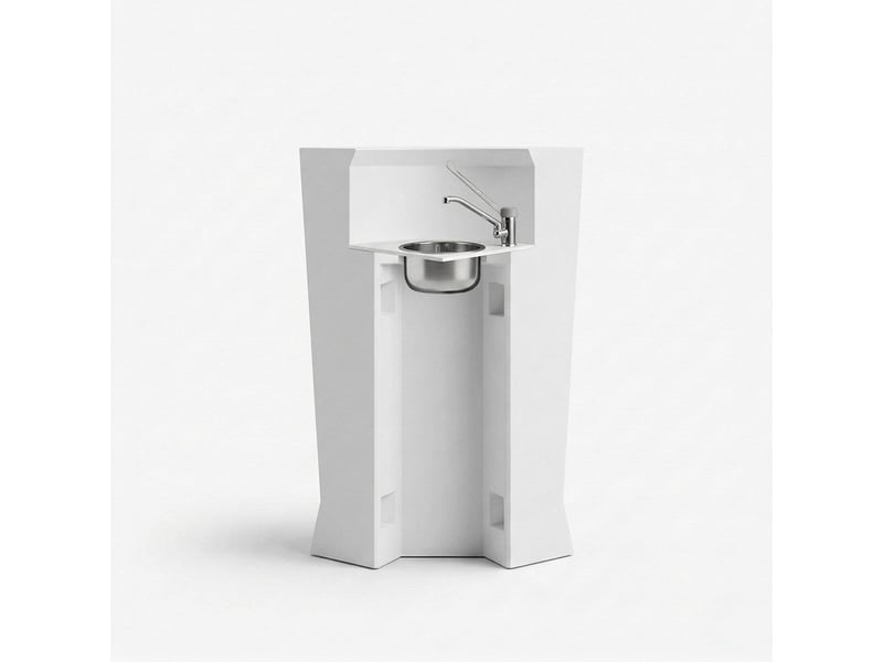 Comptoir avec lavabo intégré pour bar design marvy blanc - blanc - Conforama A