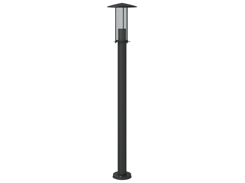  Lampadaires d'extérieur 3 pcs 100 cm acier inoxydable noir 02_0042545  - Conforama E
