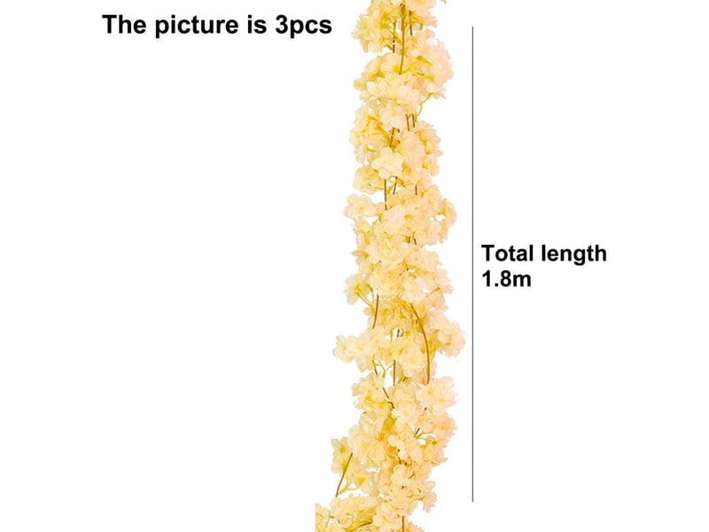  Guirlande fleur de cerisier - 3 pièces - tige flexible avec fil métallique - décoration printemps mariage chambre fête - artificielle soie  - Conforama B