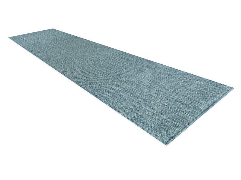  Tapis, tapis de couloir sizal sion a5165a mélange tissé à plat turquoise 80x300 cm  - Conforama C