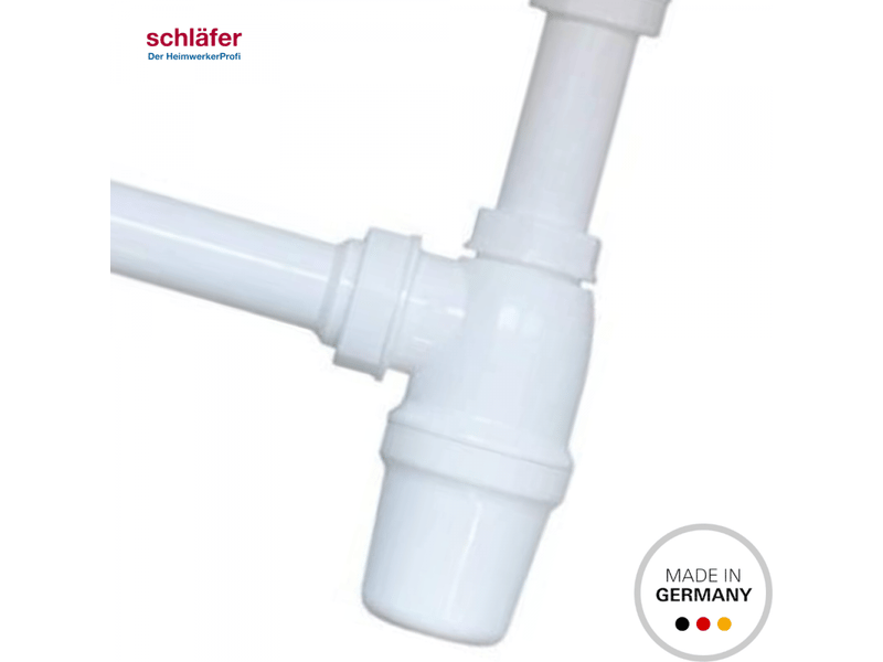 Siphon universel 4396101 schläfer pour lavabo de salle de bain et de cuisine, drain d'évier en polypropylène, raccord g 1 14, tuyau de - Conforama D