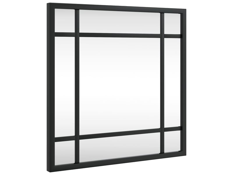  Miroir mural noir 30x30 cm carré fer cf62849  - Conforama A