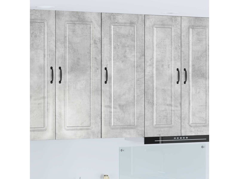  Meuble mural de cuisine | armoire de cuisine gris béton 40x31x100cm shl378  - Conforama B