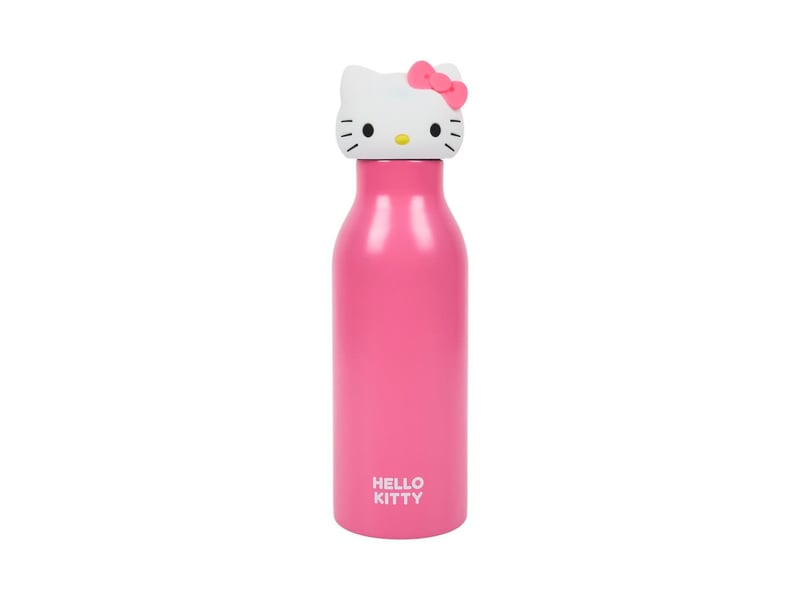  Lot de 3 bouteilles isothermes hello kitty 40 cl - bouchon 3d hello kitty - rose  - Conforama E