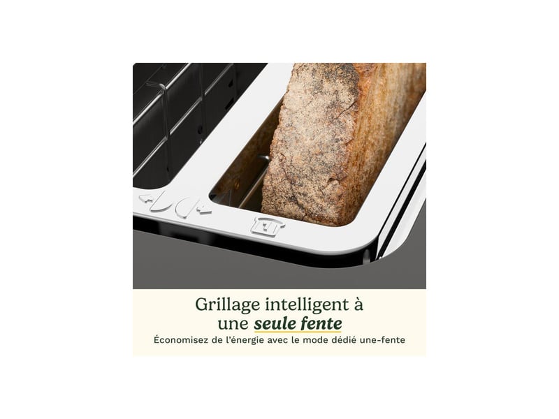  Grille-pain 4 tranches extra larges stone grey CUI3030050204506 - Conforama D