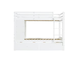Lit superposé 90x200 cm Sol Morn coloris blanc