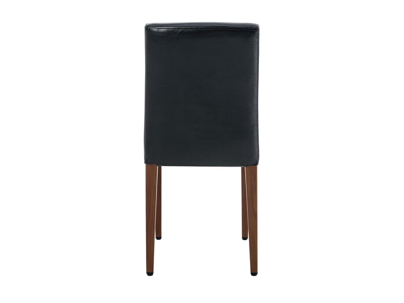  Lot de 4 chaises de salle à manger 90 cm chaise cuisine, noyer et noir, pu+métal, dossier adapté, chaise moderne  - Conforama E