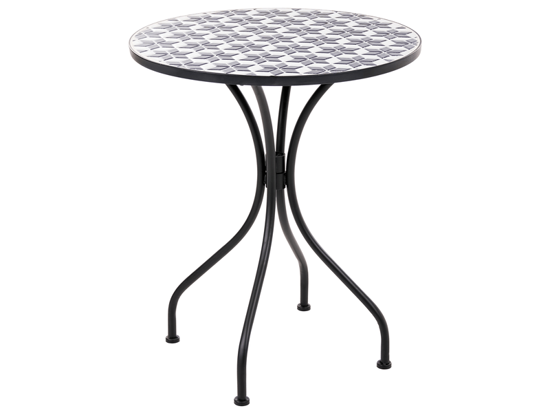  Ensemble bistrot sirolo métal blancbleu  - Conforama D