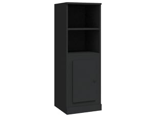 Buffet haut - bahut - meuble de rangement noir 36x35,5x103,5 cm bois d'ingénierie