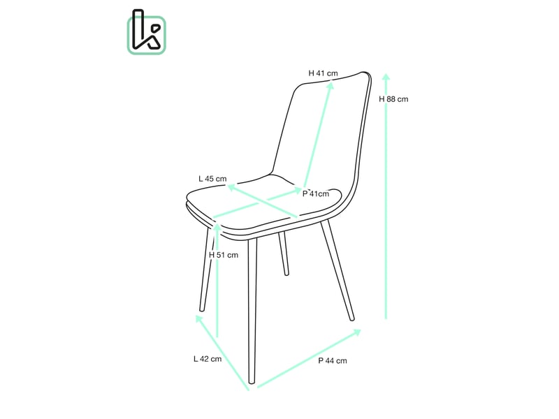  Lot de 4 chaises design yam en tissu rayé bleu 749-YAM-BLEU - Conforama R