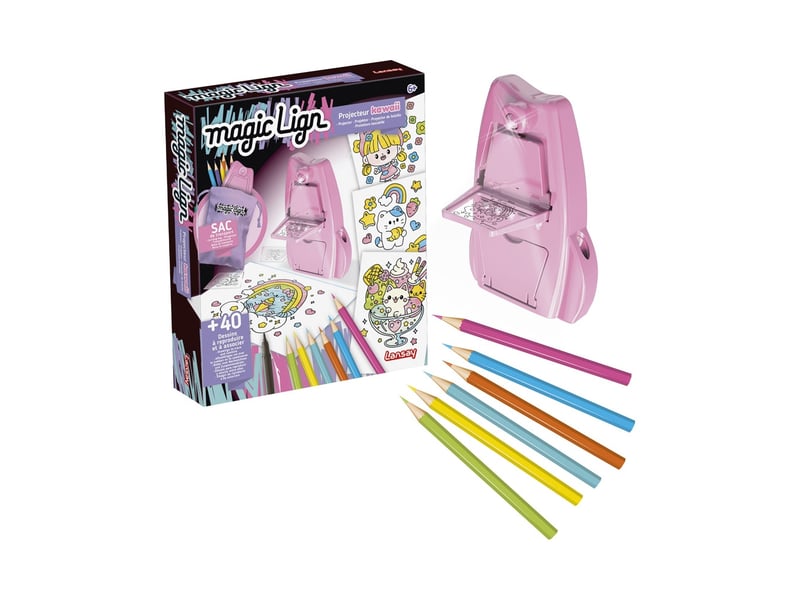  Projecteur de poche enfant kawaii rose clair 40 modeles a reproduire LAN20509 - Conforama A