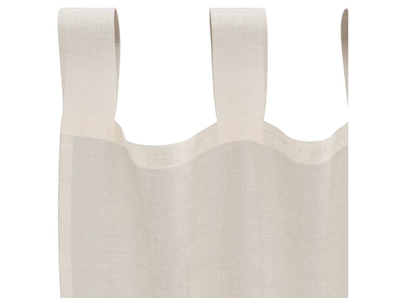  Lot de 2 rideaux en voile, voilages avec passants crème cf44442  - Conforama E