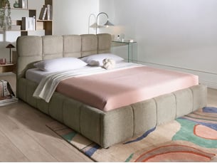 Lit 2 places 180x200 cm <strong>BELIANI</strong> <strong></strong> coloris beige