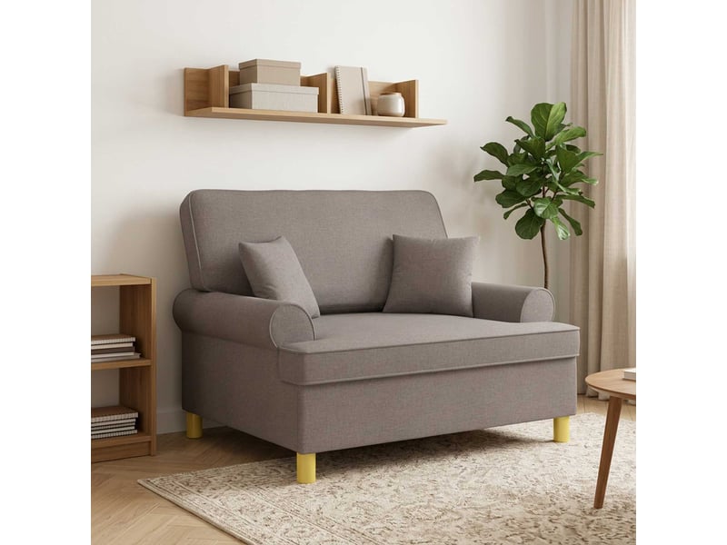 Vidaxl fauteuil xxl avec coussins taupe tissu - Conforama B