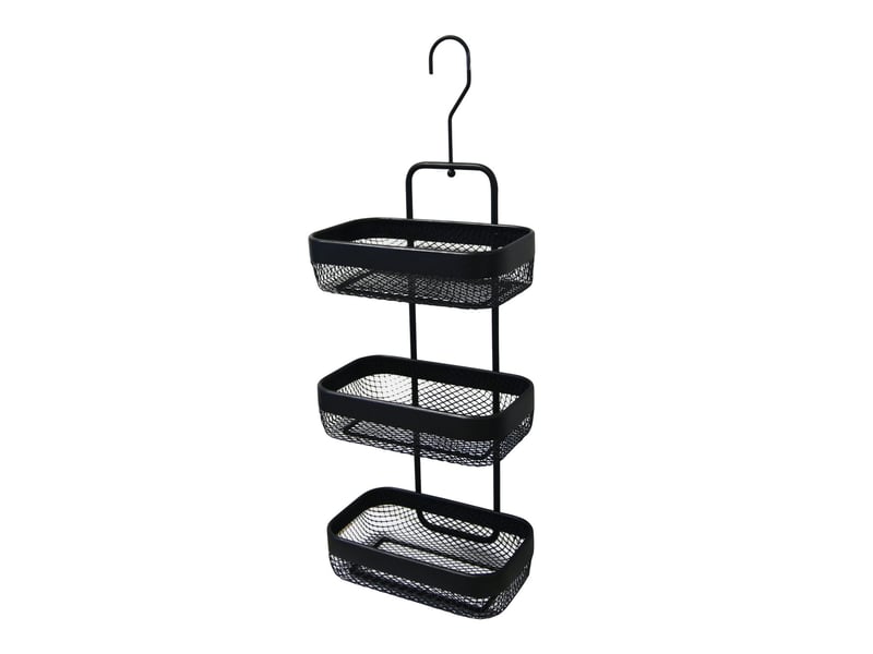 Étagère de douche avec 3 niveaux en métal noir 62 x 23 x 13 cm 50504 - Conforama A