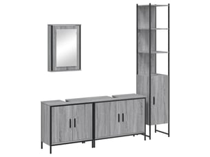 Ensemble de meubles de salle de bain 4 pcs sonoma gris cf63879