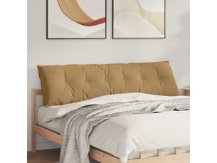 Coussin de dos, coussin de dossier marron 180 x 50 cm tissu en velours côtelé cf54803