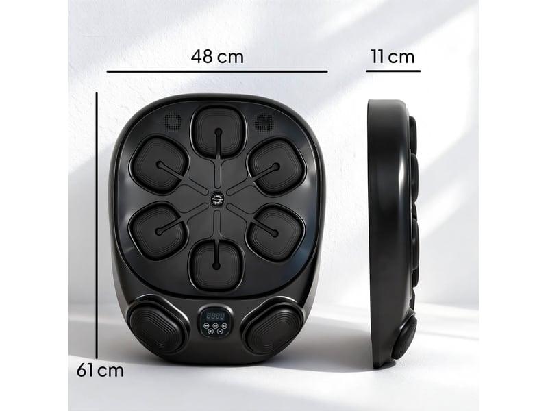  Machine de boxe musicale, machine de boxe électronique à led avec double zone de frappe, gants bluetooth, 9 vitesses  - Conforama E
