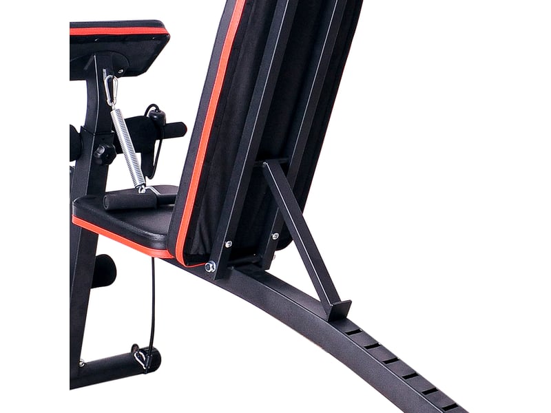 Banc de musculation 160x54x106 cm multifonction métal noir - Conforama D