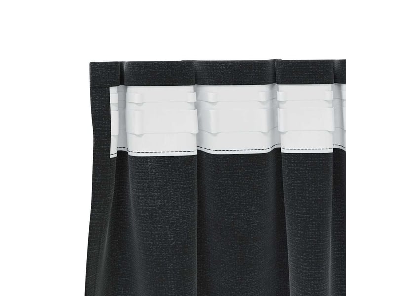  Lot de 2 rideaux, rideaux de fenêtre noir 140 x 140 cm velours cf44090  - Conforama E
