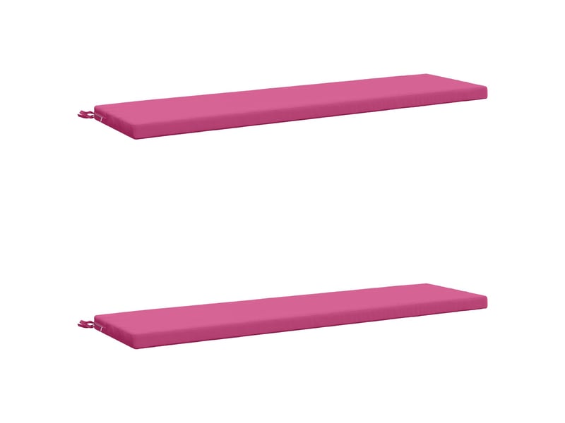  Lot de 2 coussins de banc, coussins d'assise soest 100 % polyester rose cf57361  - Conforama A