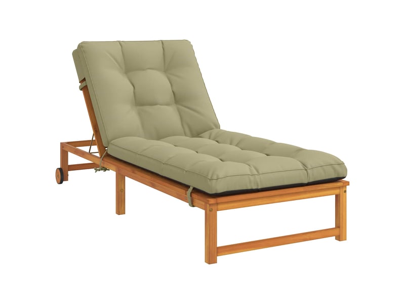  Coussin de transat, coussin pour bain de soleil vianen 100 % polyester vert clair cf56366  - Conforama C