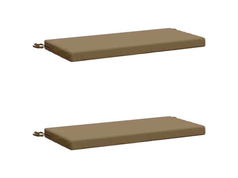 Lot de 2 coussins de banc, coussins d'assise soest 100 % polyester taupe cf57478 - Conforama A
