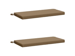 Lot de 2 coussins de banc, coussins d'assise soest 100 % polyester taupe cf57478