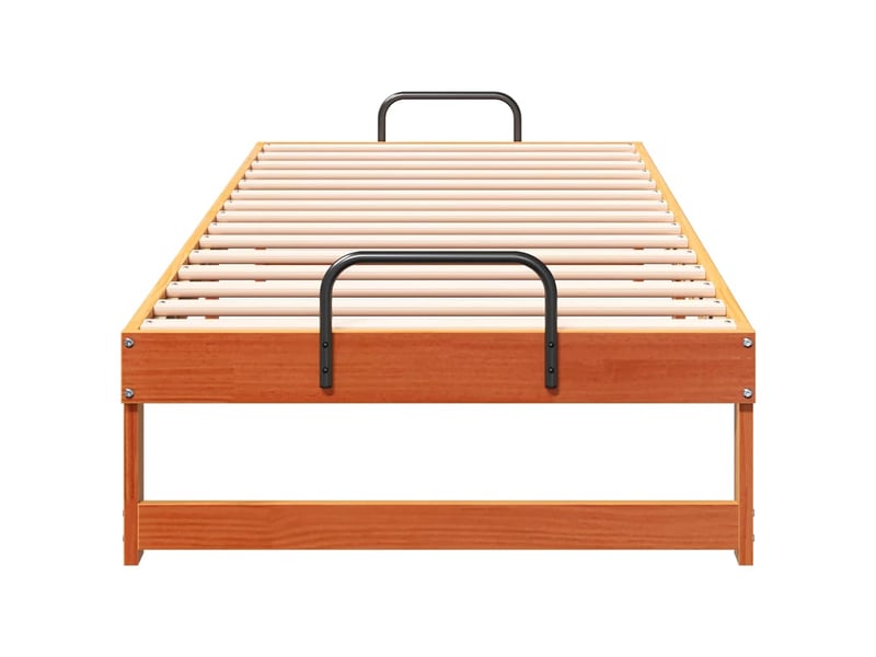  Lit simple- lit adulte -  cadre de lit marron 80 x 200 cm pin massif  - Conforama D
