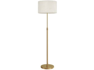 Lampadaire doré dimmable avec télécommande, abat-jour en tissu, hauteur réglable pour salon et chambre