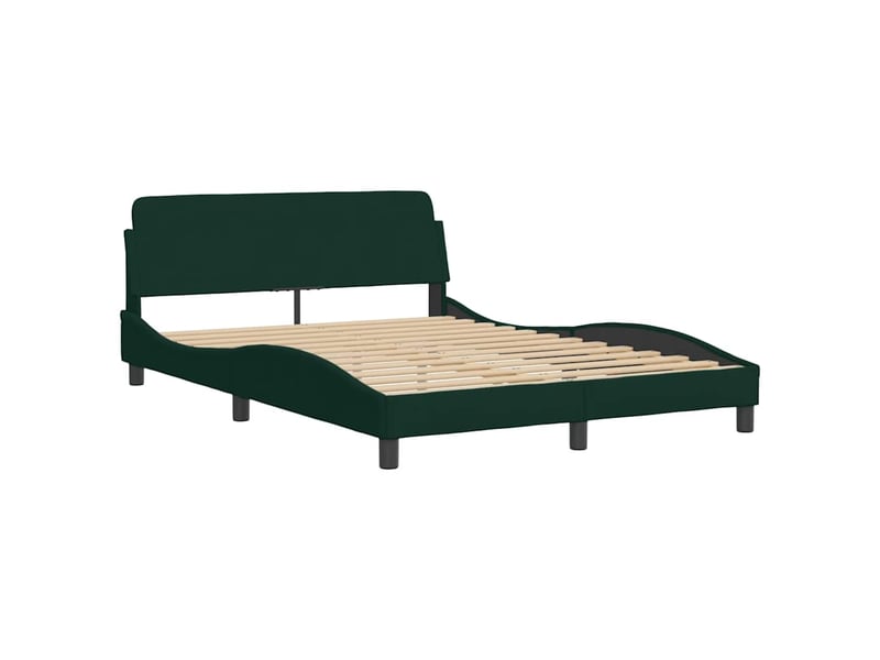  Lit avec matelas dover vert foncé 120x200 cm velours  - Conforama D