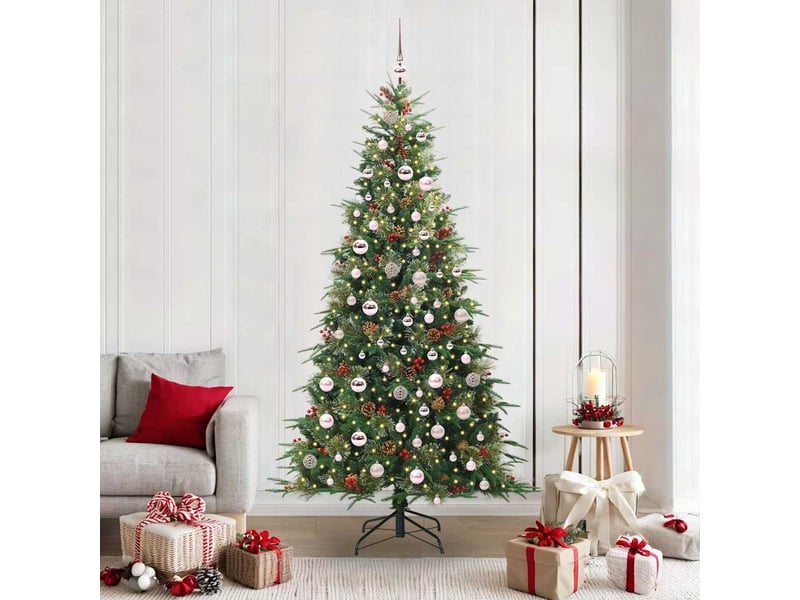  Sapin de noël - arbre de noël artificiel à branches articulées vert 210 cm  - Conforama B