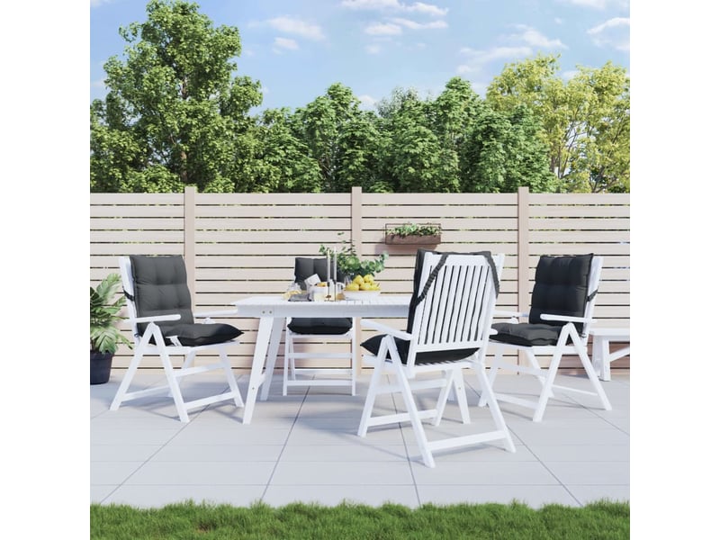 Lot de 4 coussins d'extérieur, coussins de chaise anthracite 100 x 50 x 7 cm cf56406 - Conforama B